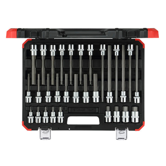 GEDORE red Screwdriver Bit Sockets 1/2  hex 30-pieces
