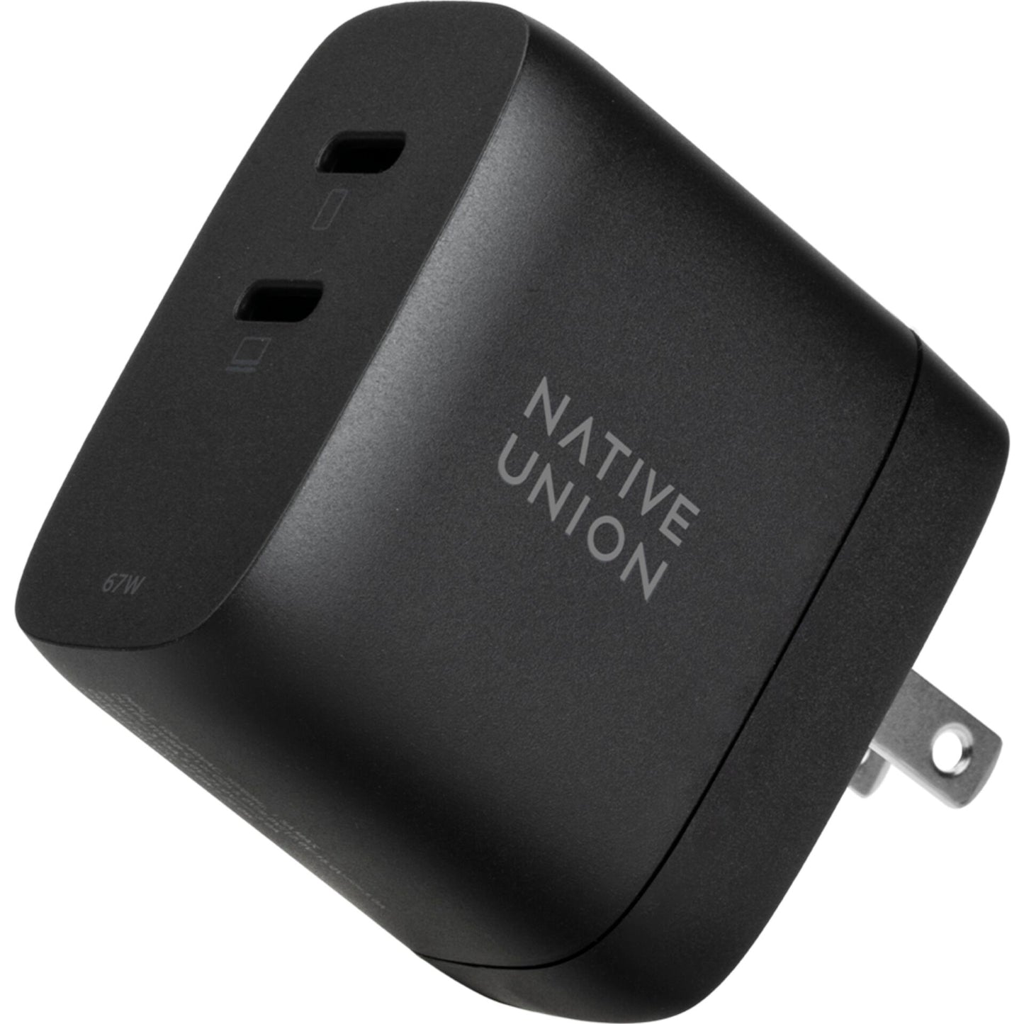 Native Union 67W Dual USB-C Fast GaN PD Wall Charger Black