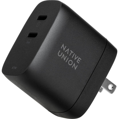 Native Union 67W Dual USB-C Fast GaN PD Wall Charger Black