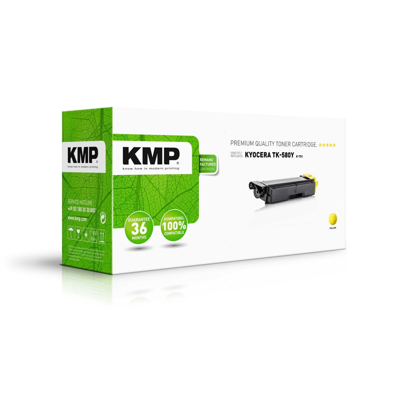 KMP K-T51 Toner yellow compatible with Kyocera TK-580 Y