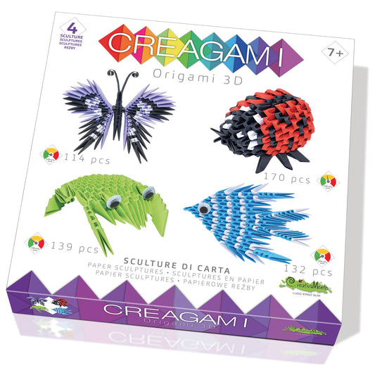 Creagami Origami 3D 4-Pack Animals 555 Pieces