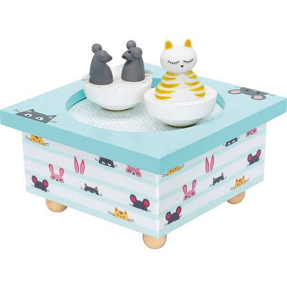 Trousselier Music Box Dancing Cat & Mouse