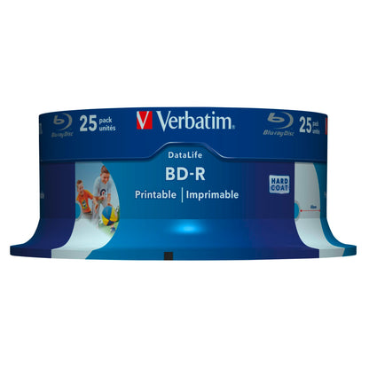 1x25 Verbatim BD-R Blu-Ray 25GB 6x Speed DL Wide Printable CB