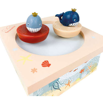 Trousselier Dancing Music Box Whales, magnetic