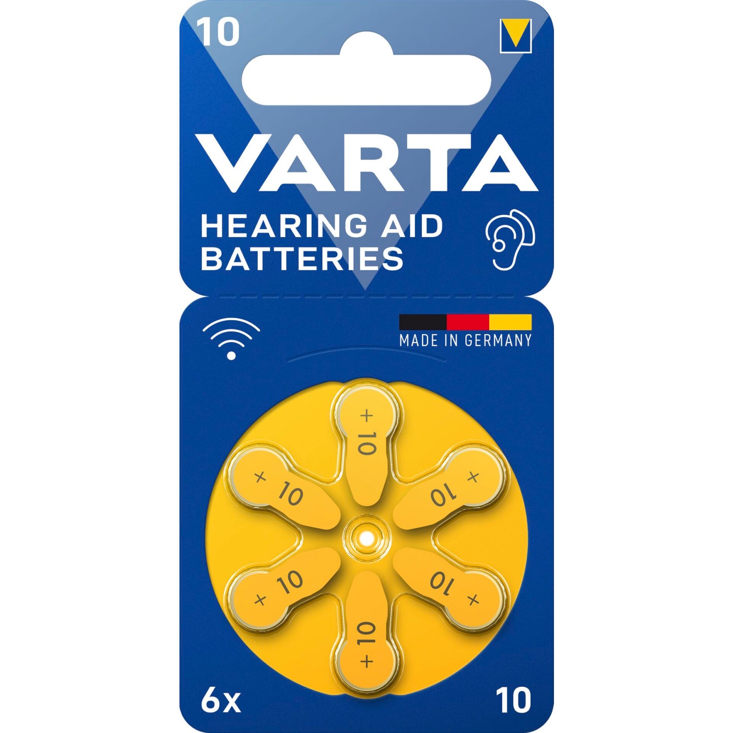 1x6 Varta Hearing Aid Batteries Type 10             24610101416