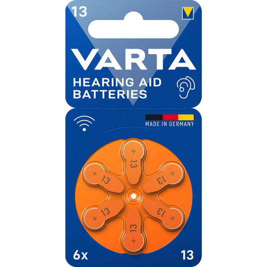1x6 Varta Hearing Aid Batteries Type 13             24606101416