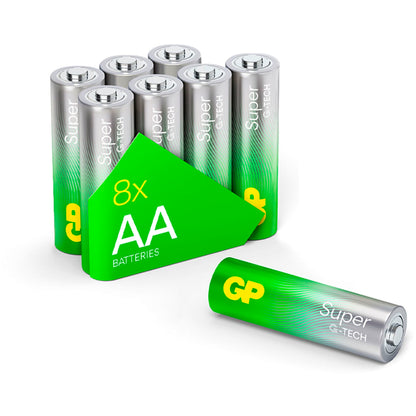 4+4 GP Super Alkaline 1,5V AA Mignon LR06 Rel.  03015ADHETA-B8