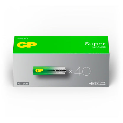 1x40 GP Super Alkaline AA Mignon Batteries PET Box GPSUP15A900C40