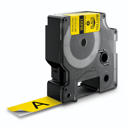 Dymo Rhino Flexible Nylon Tape 19 mm x 3,5 m black to yellow