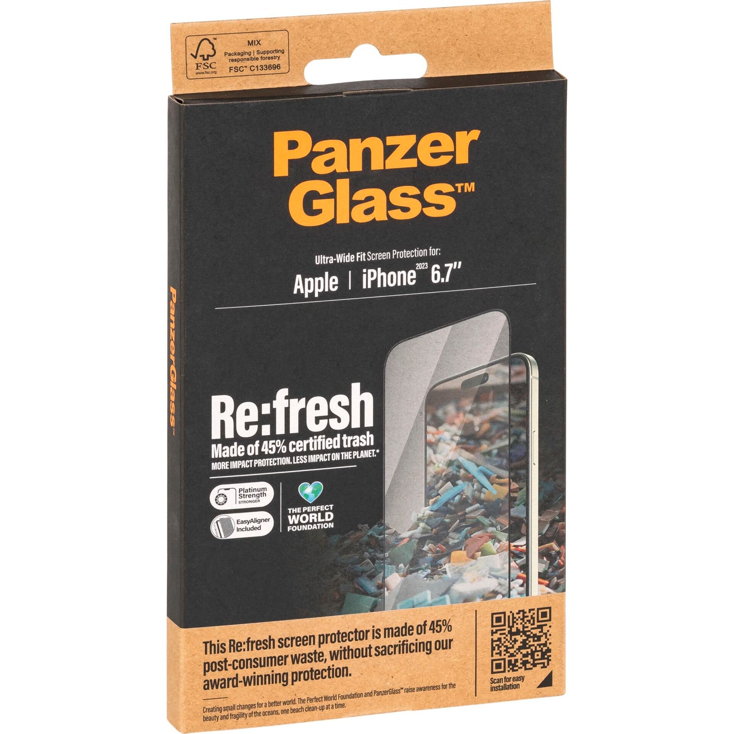 PanzerGlass Screen Protector RE:FRESH UWF iPhone 15 Plus