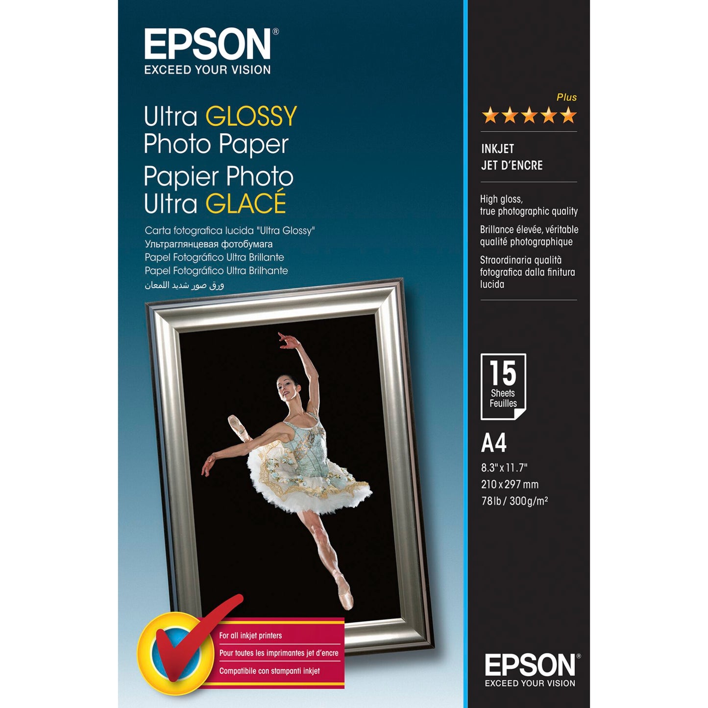 Epson Ultra Glossy Photo Paper A4, 15 Sheet, 300g    S041927