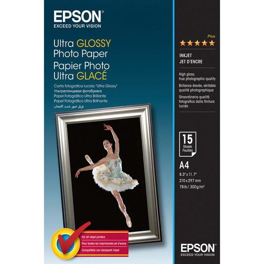 Epson Ultra Glossy Photo Paper A4, 15 Sheet, 300g    S041927