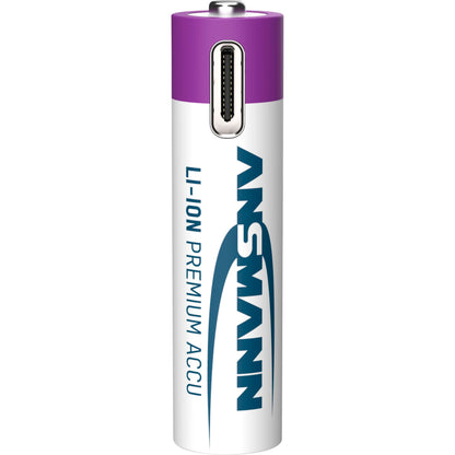 1x4 Ansmann Lithium Akku Micro AAA 400mAh + Cable     1311-0028