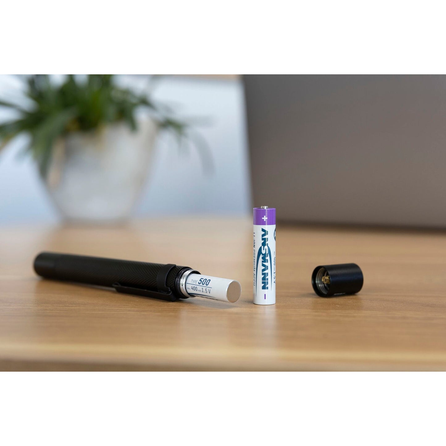 1x4 Ansmann Lithium Akku Micro AAA 400mAh + Cable     1311-0028