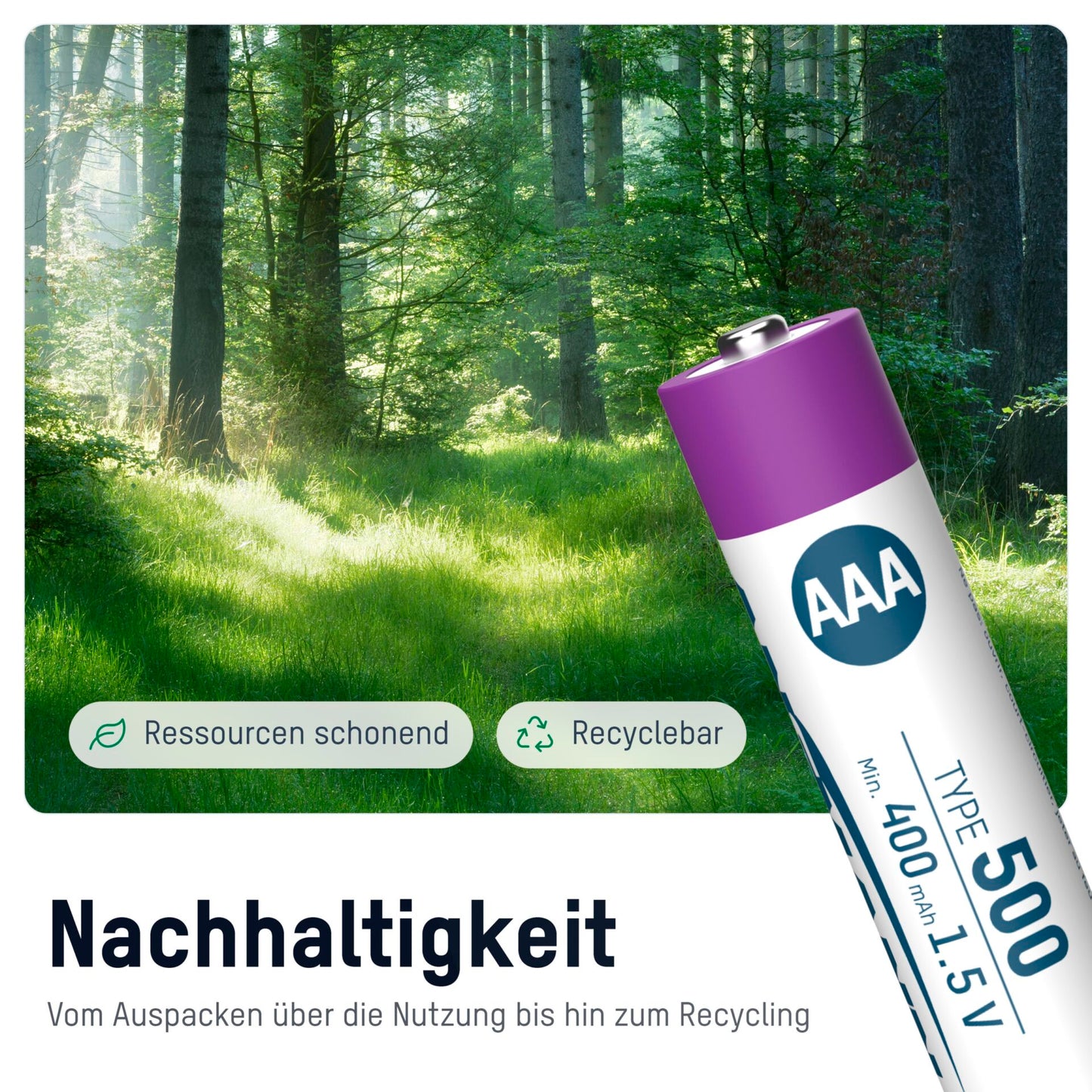 1x4 Ansmann Lithium Akku Micro AAA 400mAh + Cable     1311-0028