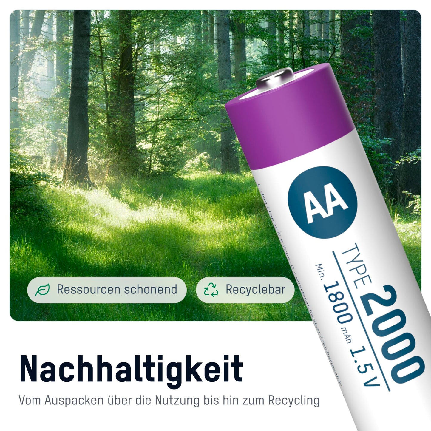 1x4 Ansmann Lithium Akku Mignon AA 1800mAh + Cable     1312-0036