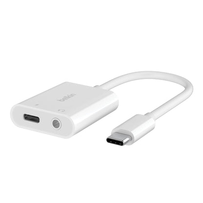 Belkin RockStar 3,5mm Audio- and USB-C Ladeadap. white NPA004btWH