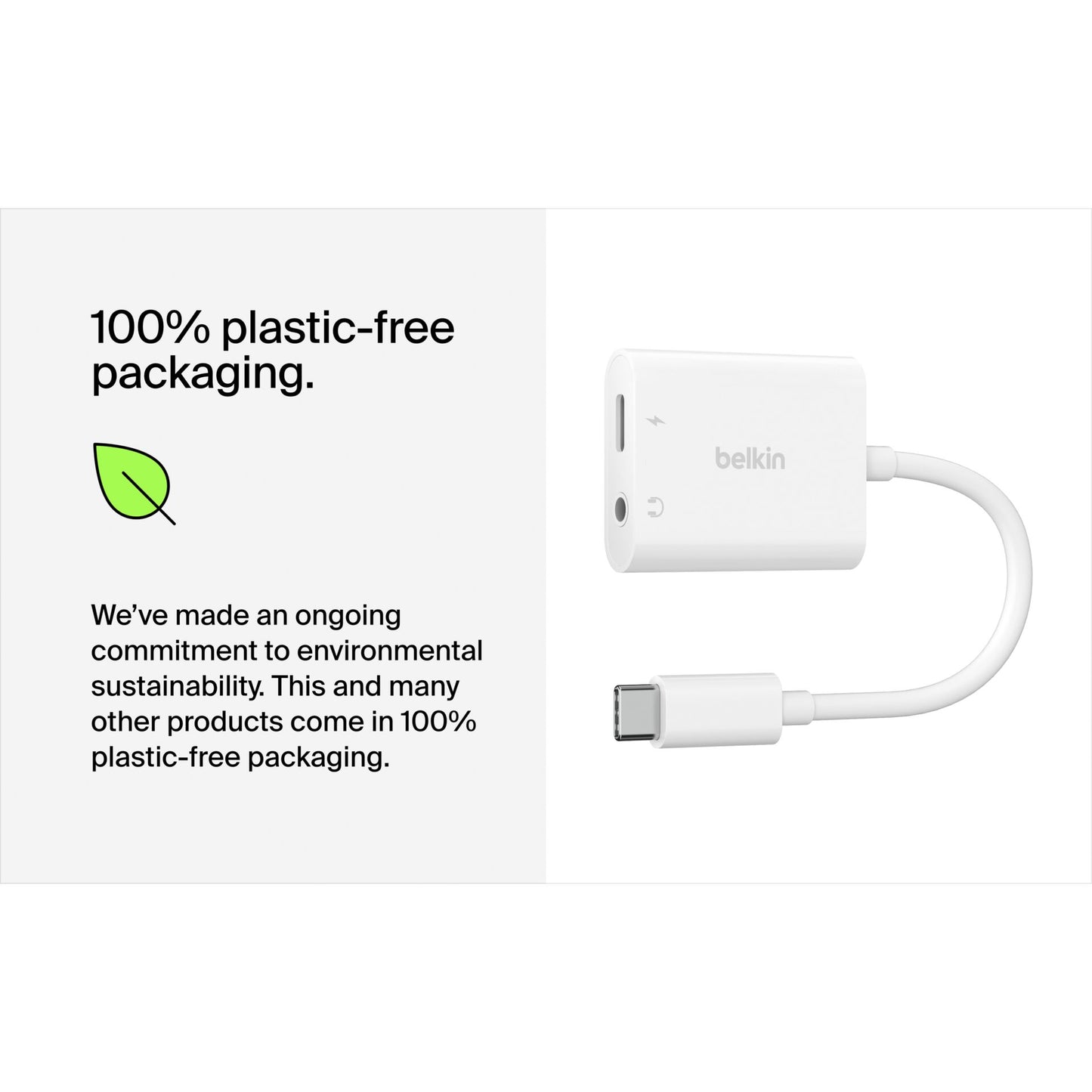 Belkin RockStar 3,5mm Audio- and USB-C Ladeadap. white NPA004btWH