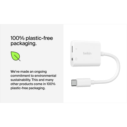Belkin RockStar 3,5mm Audio- and USB-C Ladeadap. white NPA004btWH