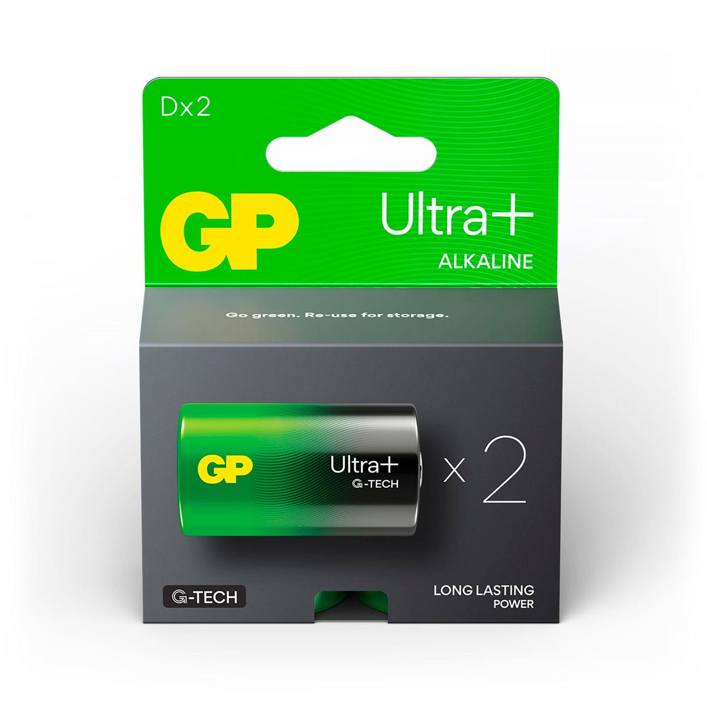 1x2 GP ULTRA PLUS Alkaline 1,5V D Mono LR20       03013AUPETA-B2