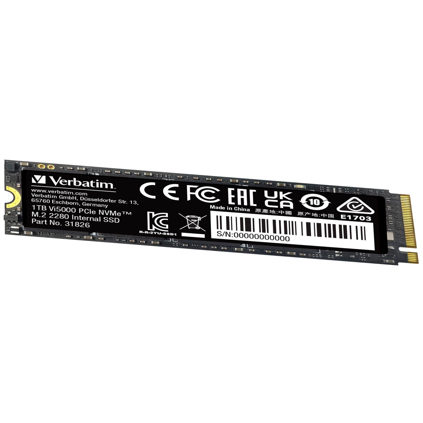 Verbatim Vi5000 M.2 SSD      1TB PCIe4 NVMe                 31826