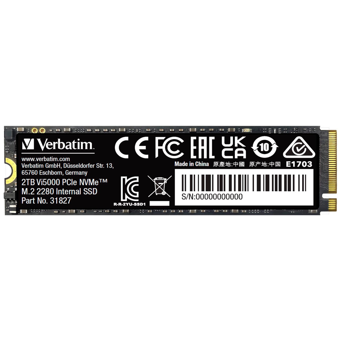 Verbatim Vi5000 M.2 SSD      2TB PCIe4 NVMe                 31827