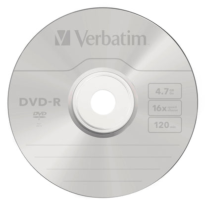 1x50 Verbatim DVD-R 4,7GB 16x Speed, matt silver