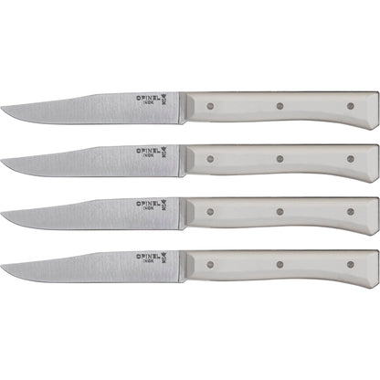 Opinel Table Knives Facette Set of 4  white