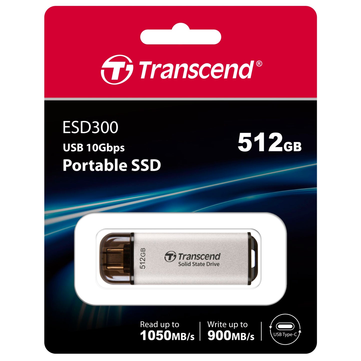 Transcend SSD ESD300S      512GB USB-C silver