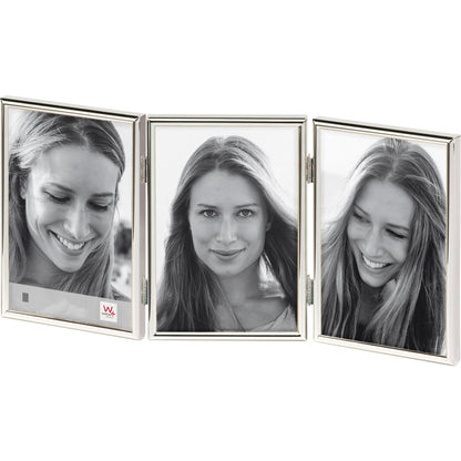 Walther Chloe silver 3x13x18 Portrait Triple Frame     WD338S
