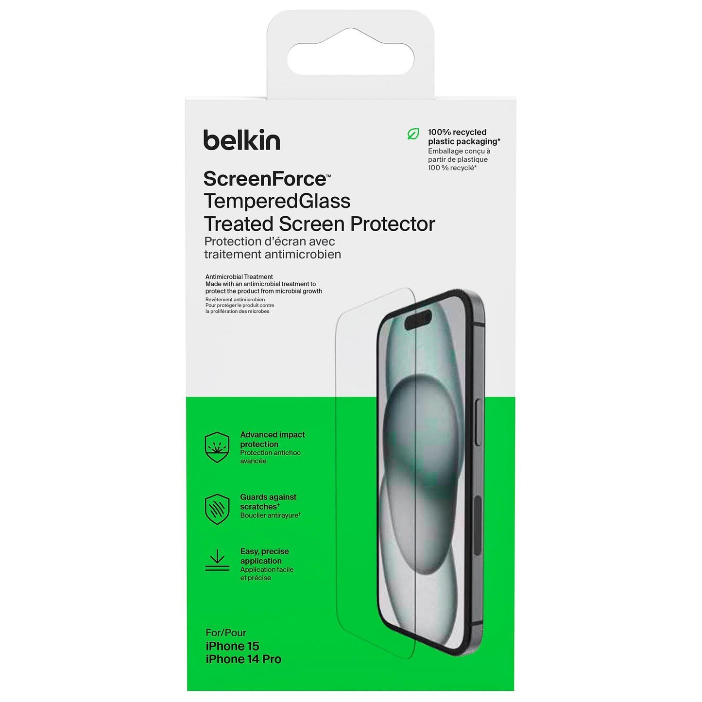 Belkin Screenforce Tempered Gl. antiba.iPhone 15/14Pro  OVA135ZZ