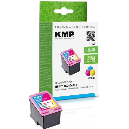 KMP H48 ink cartridge color compatible with HP CC656AE