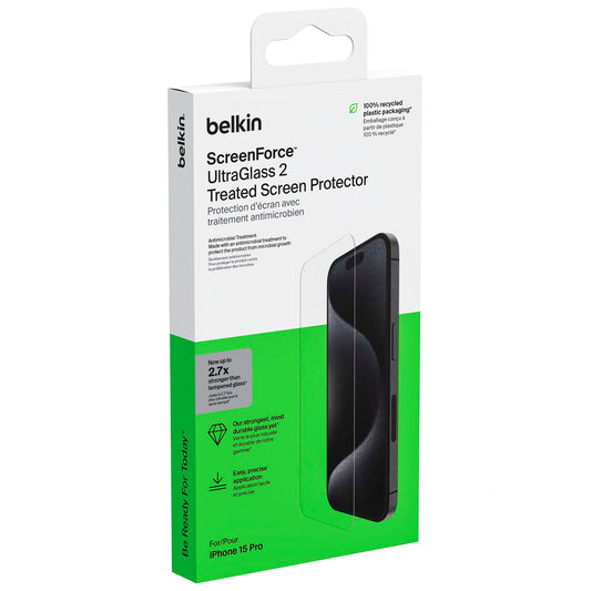 Belkin Screenforce UltraGlass2 antibact. iPhone 15 Pro OVA133zz