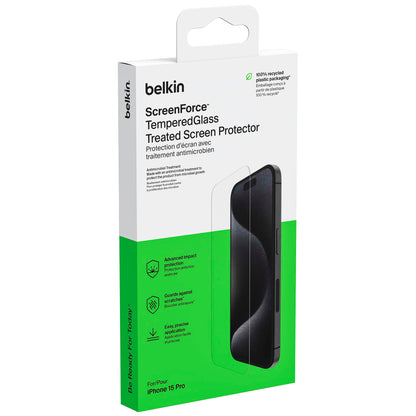 Belkin Screenforce Tempered Gl. antibact. iPhone 15 Pro OVA137ZZ