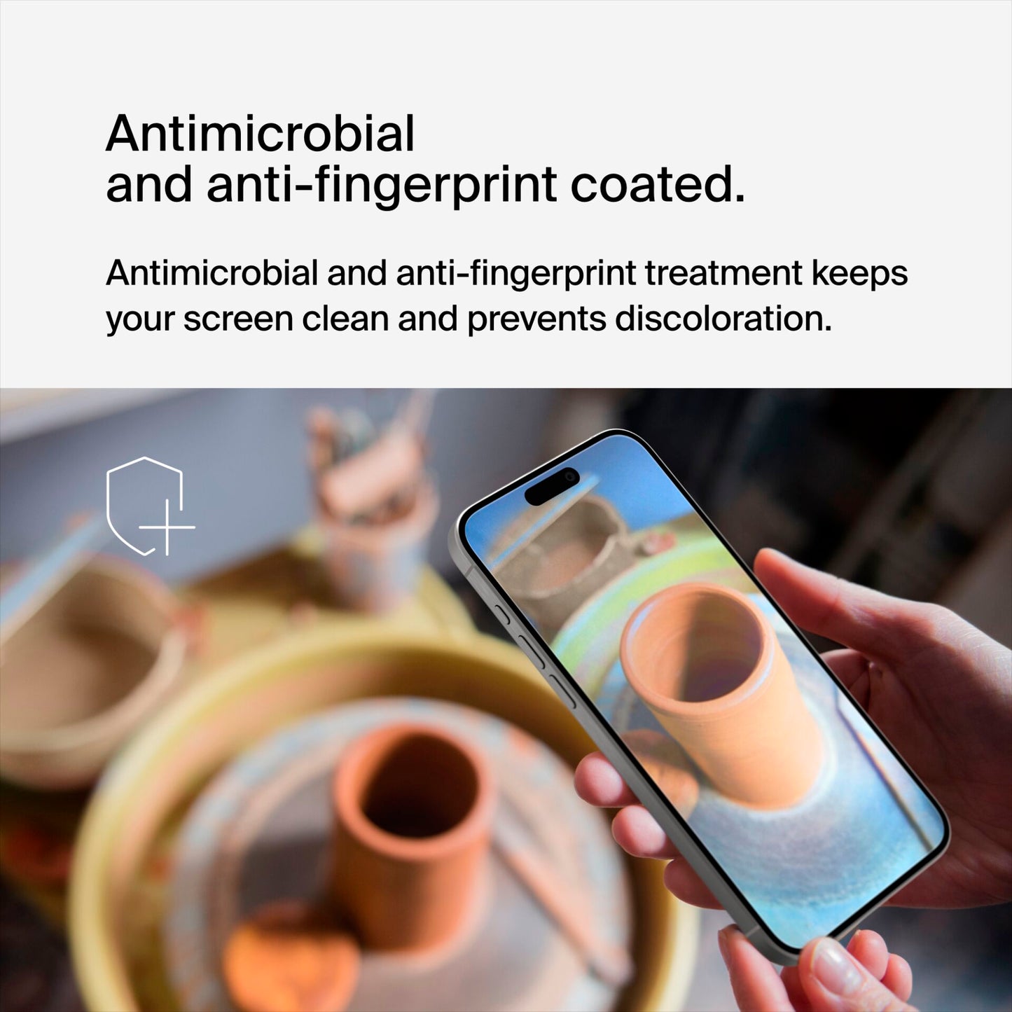 Belkin Screenforce Tempered Gl. antib.iPhone 15 Pro Max OVA138ZZ