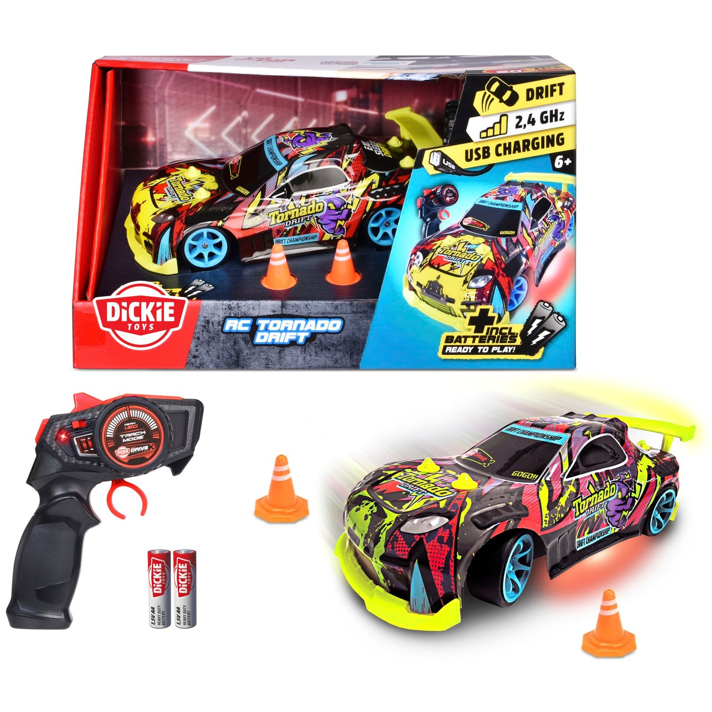Dickie RC Tornado Drift, RTR 2,4 GHz                201104007
