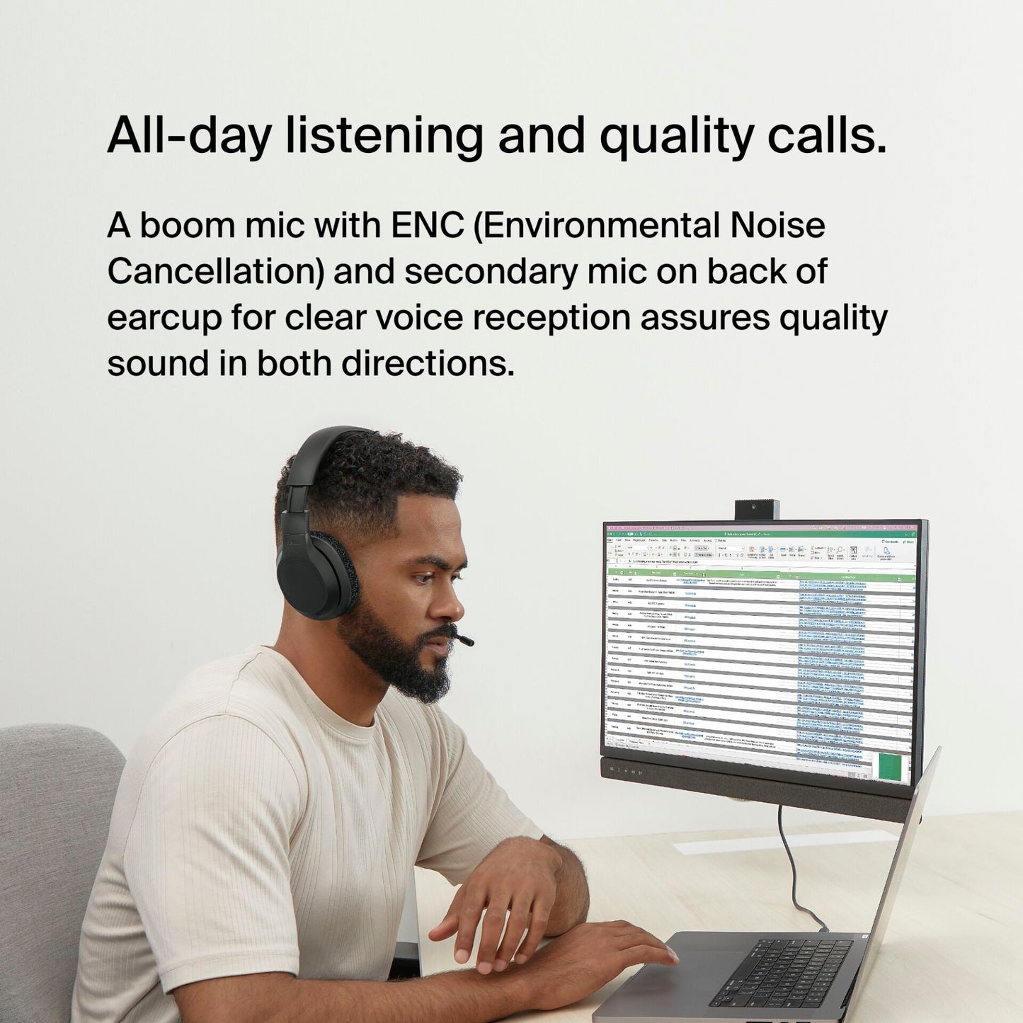 Belkin Soundform Adapt Over-Ear wireless + USB-C Cab.AUD005btBLK