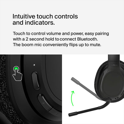 Belkin Soundform Adapt Over-Ear wireless + USB-C Cab.AUD005btBLK