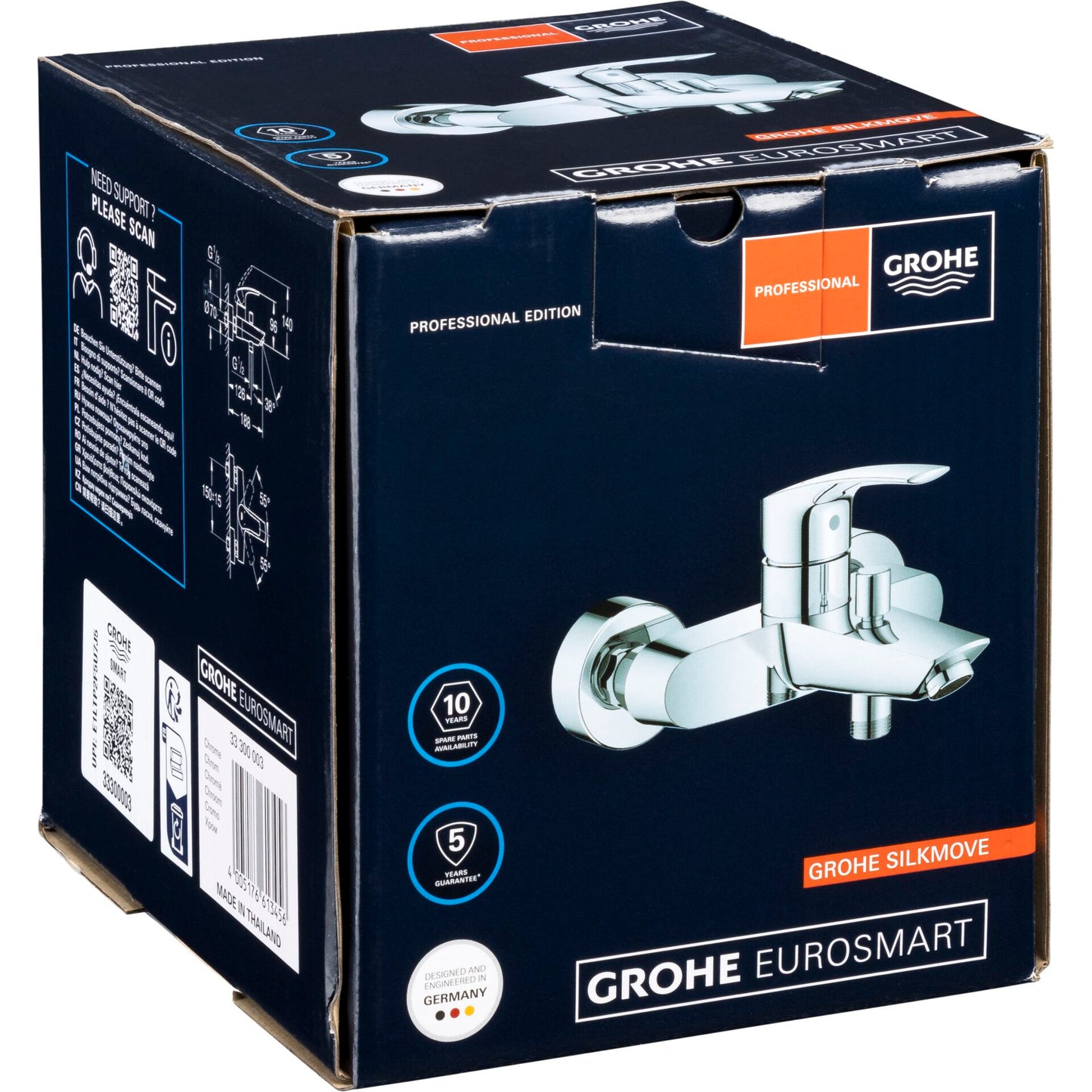 Grohe Eurosmart Single-Lever Bath/Shower Mixer, 1/2