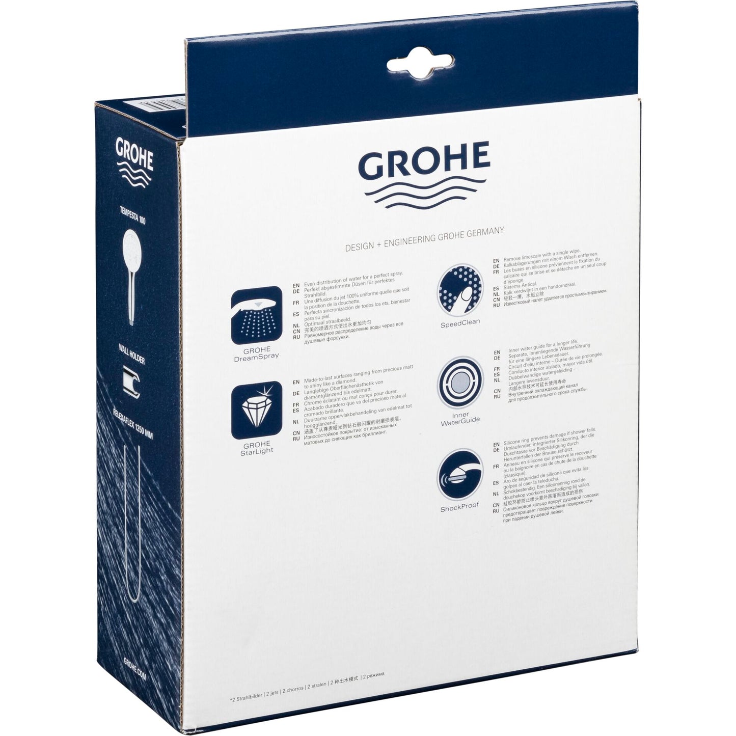 Grohe Tempesta 100 Wall Bracket Set 2 Spray Types