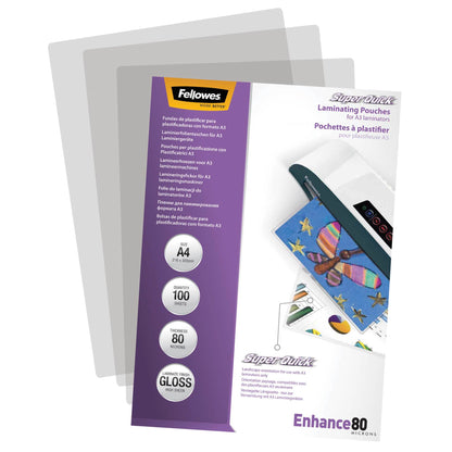 Fellowes SuperQuick A4 80 mic glossy
