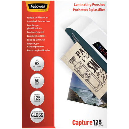 Fellowes A2 125 Micron Laminating Pouch 50-pack