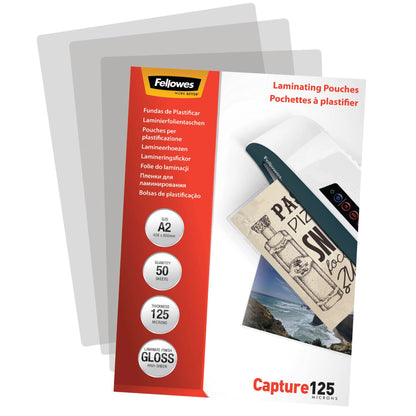 Fellowes A2 125 Micron Laminating Pouch 50-pack