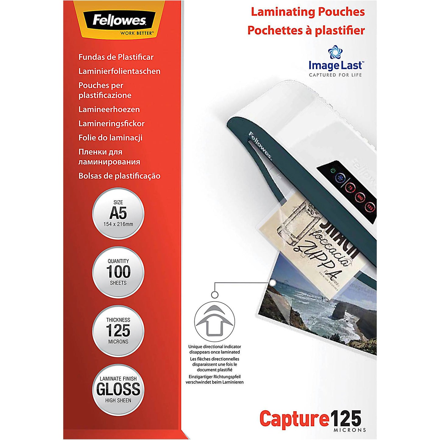 Fellowes ImageLast A5 125 Micron Laminating Pouch - 100 pack