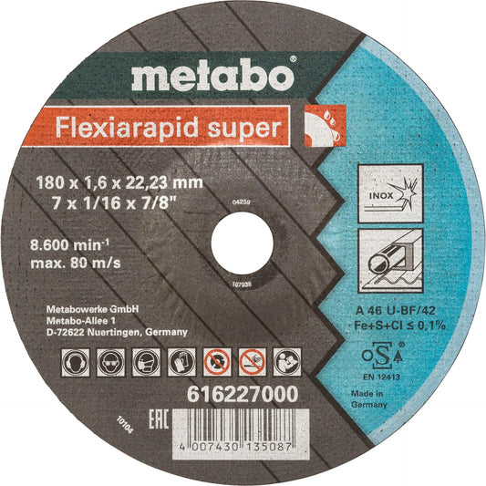Metabo Flexiarapid super 180x1,6 x22,23 Inox