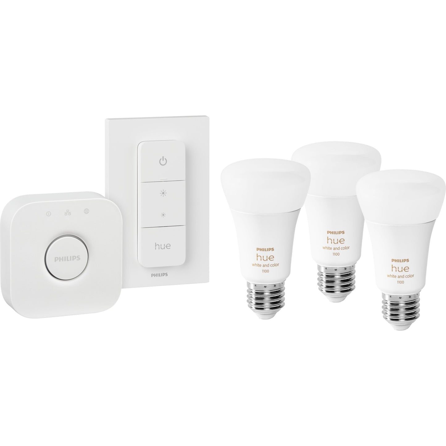 Philips Hue LED Lamp  E27 3-Pack White Color Amb. + Set