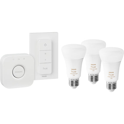 Philips Hue LED Lamp  E27 3-Pack White Color Amb. + Set