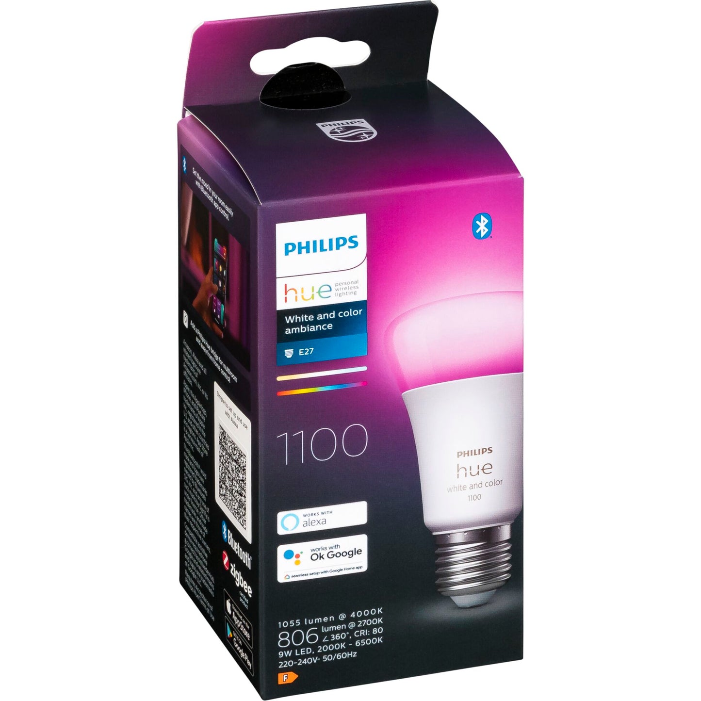 Philips Hue LED Lamp  E27 BT 1100lm White Color Ambiance