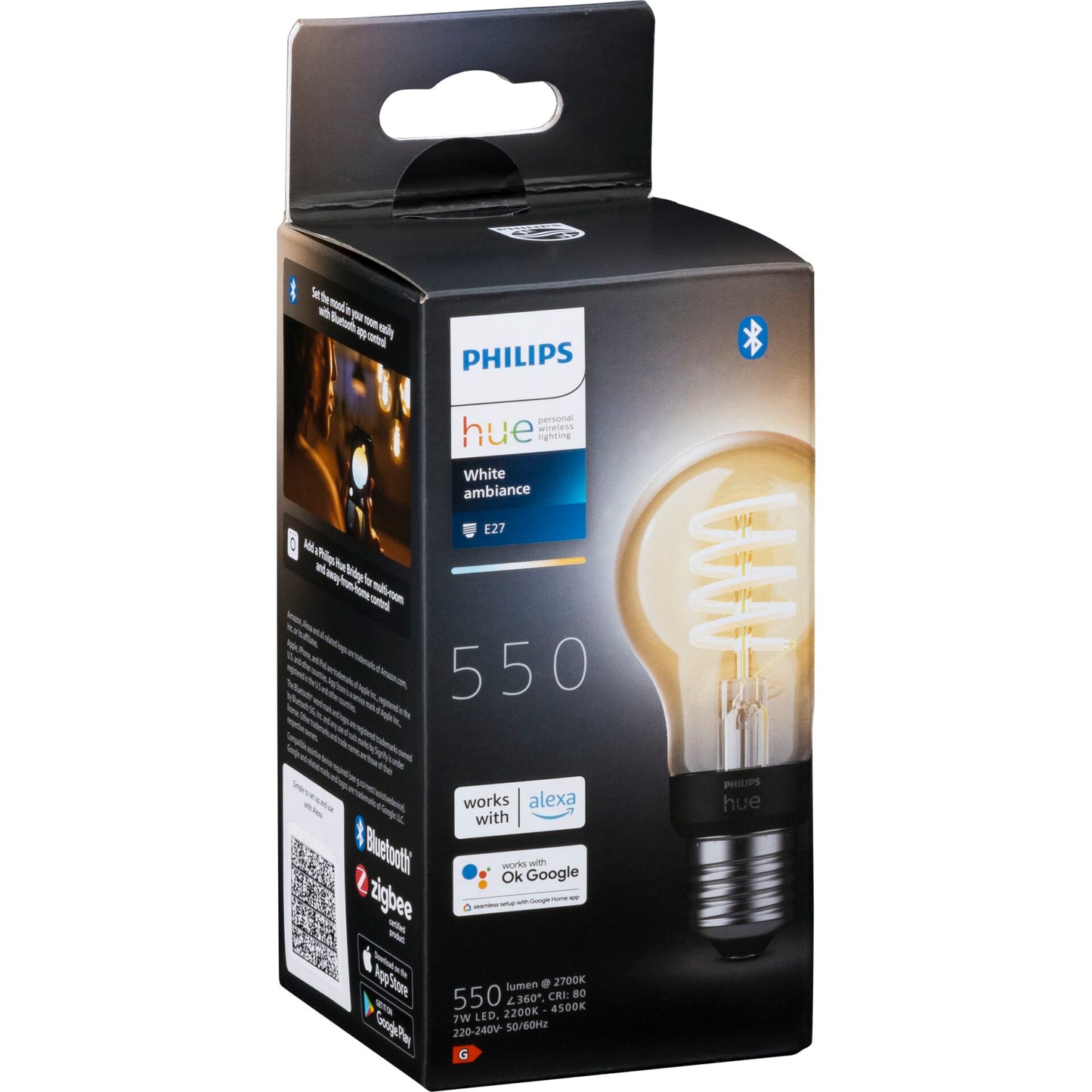 Philips Hue White Ambience E27 Filament A60 7W