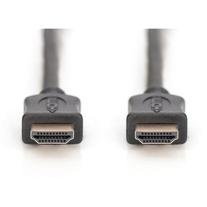 DIGITUS HDMI HighSpeed Ethernet HDMI, 5m, 4K 30p, gold, sw